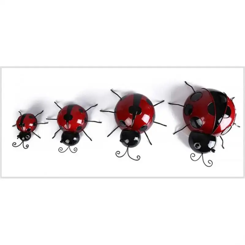 10/16/20 سنتيمتر المعادن الخنفساء سياج شماعات الجدار الشنق في الهواء الطلق حديقة ديكور تمثال الديكور الحرف المنمنمات ديكور المنزل #4