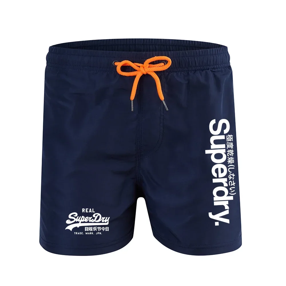 Pantalones cortos de playa de surf para hombre, shorts transpirables, cuerda de voleibol, cintura elástica, secado rápido, informales