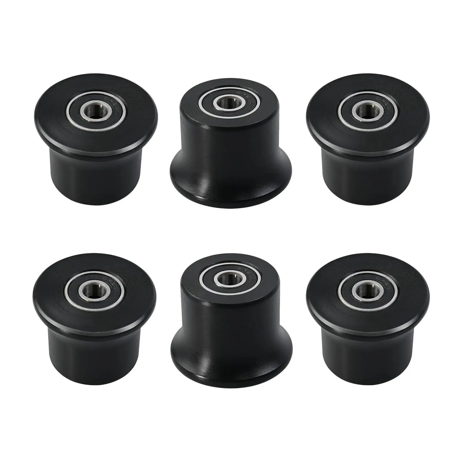 

6 Pieces Rolling Seat Trolley Wheels Maintenance Sliding Seat Bracket Roller