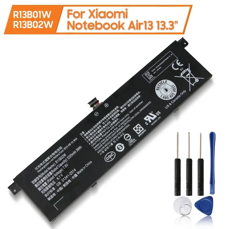 Replacement Battery R13B01W R13B02W for Xiaomi Mi Notebook Air 13 13.3