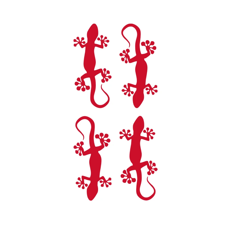 X4 Gecko GECKO\'S LIZARD Wall Tattoo Sticker Sticker Car Bike Motorhome PVC Wall Sticker 20 Colour Choose