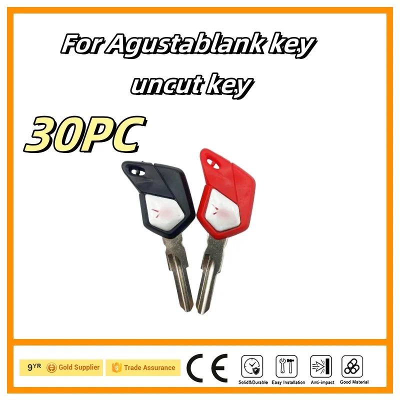 

30PC For Italy MV800 Agusta F3 F4 Brutale1000 750 920 Blank Key Motorcycle Replace Uncut Keys can be placed anti-theft chip