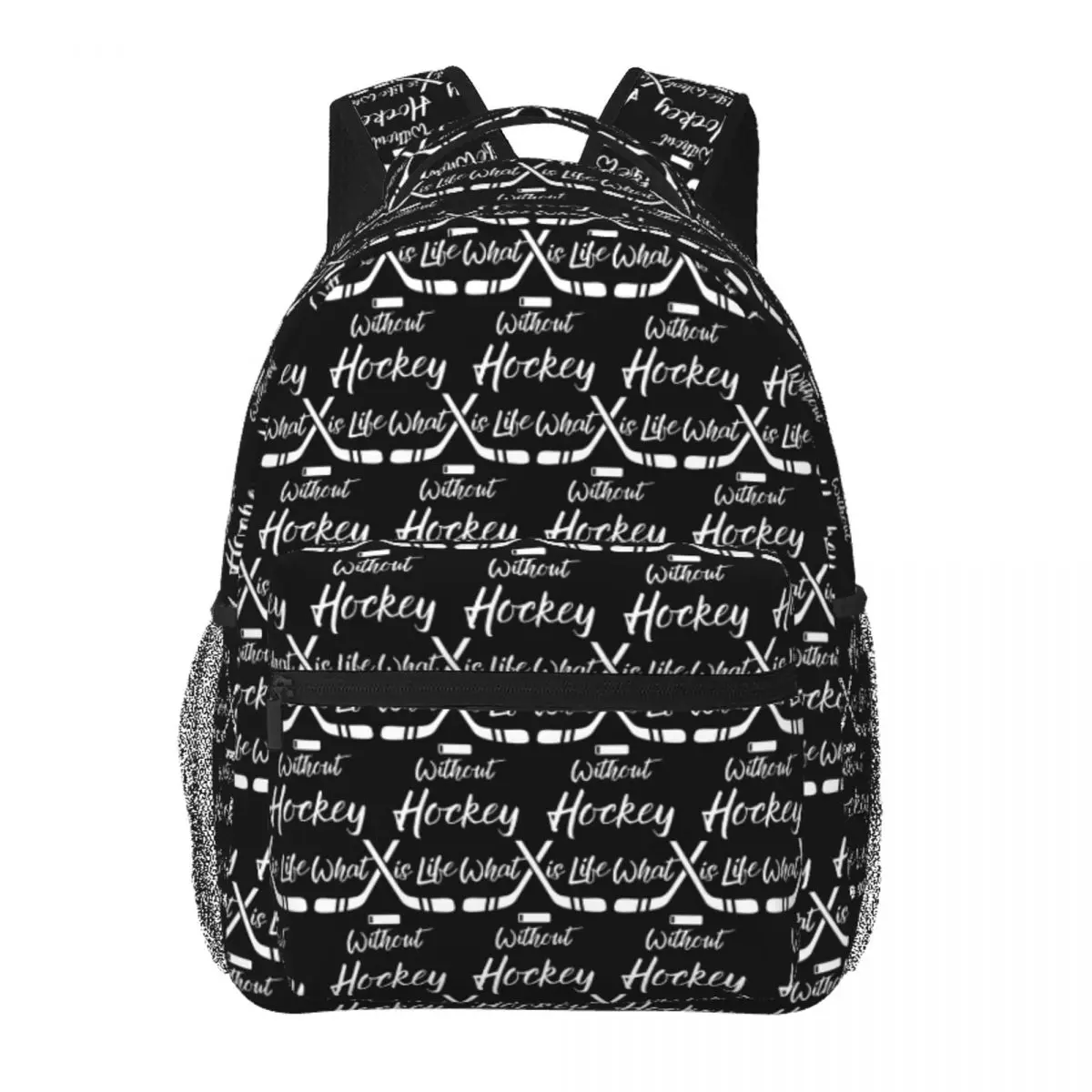Was ist das Leben ohne Hockey? Rucksack für Studenten, Büchertasche, Schultasche für Kinder, Computer-Umhängetaschen für Jungen und Mädchen