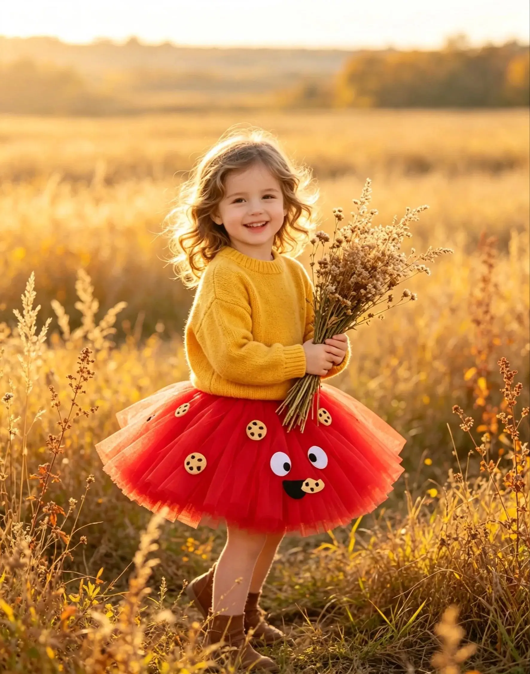 Halloween Cartoon Cookie Mesh Tutu Skirt for Kids Girls Soft Tulle Ballet Skirt Daily Leisure Styling Lightweight Party Outfit
