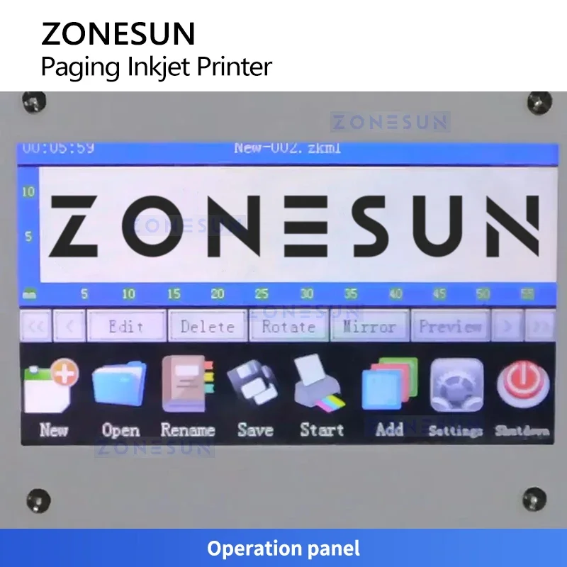 ZONESUN ZS-FYP5 Automatic Paging Coding Machine Flat Bags Cards Inkjet Coding Printer QR Codes on Bags Cards Labels and Cartons