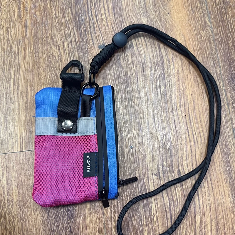 Fashion Suitcase Shape Neck Hanging Card Holder Blocking Outdoor Wallet Bank Card Document Organizer Waterproof Key Pouch