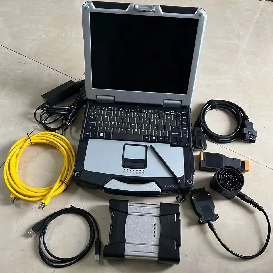 Icom التالي Wifi Connect أداة تشخيص السيارات لكابل سيارة BMW D 4.52 P 3.72 V05.2025 أحدث برنامج 1 تيرا بايت SSD Touchbook CF31 4g