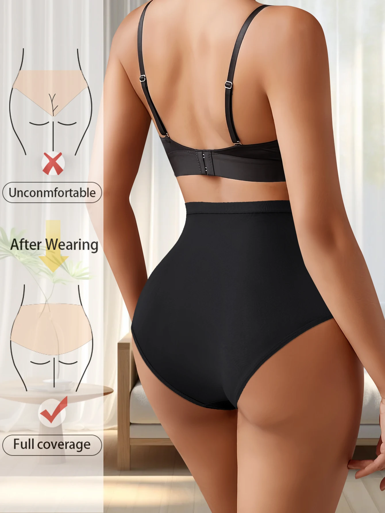 4 pièces/ensemble sans couture Sexy dentelle florale slips femmes Sexy creux couleur unie slips femmes taille haute respirant femmes sous-vêtements