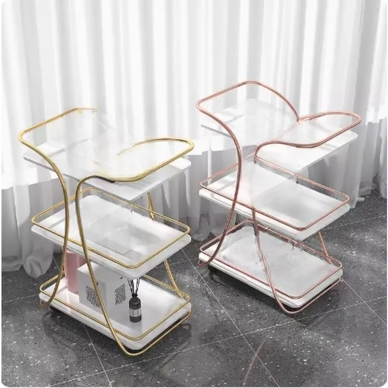 

Тележка для инструментов для волос 3-слойная тележка для покупок с косметической стойкой