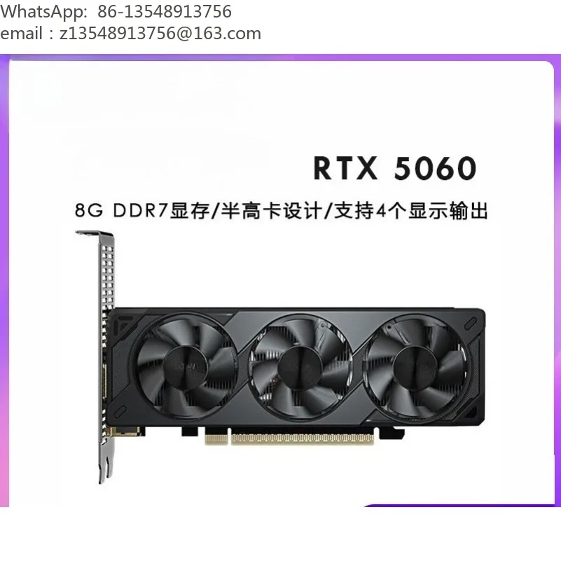 RTX5060 Low Profile OC 8G Half Height Graphics Card ITX Slim Mini PC GPU 8GB GDDR7 Compact Low Profile Video Card