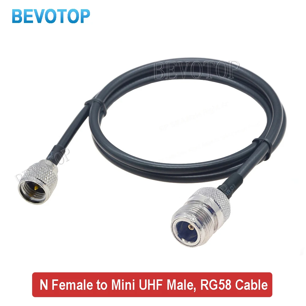 1PCS N Female to Mini UHF Male Plug Adapter Coax Cable RG58 50CM~10M Jumpers Pigtail for Electronics