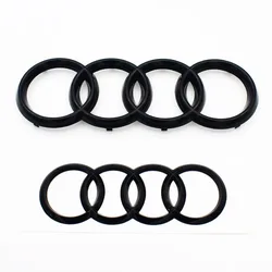 Audi 4 Ring ABS Car Hood Front Bonnet Grill Rear Trunk Emblem Logo Badge Sticker Decal A3 A4 A5 A6 A7 Q2 Q3 Q5 Q8 TT Accessories