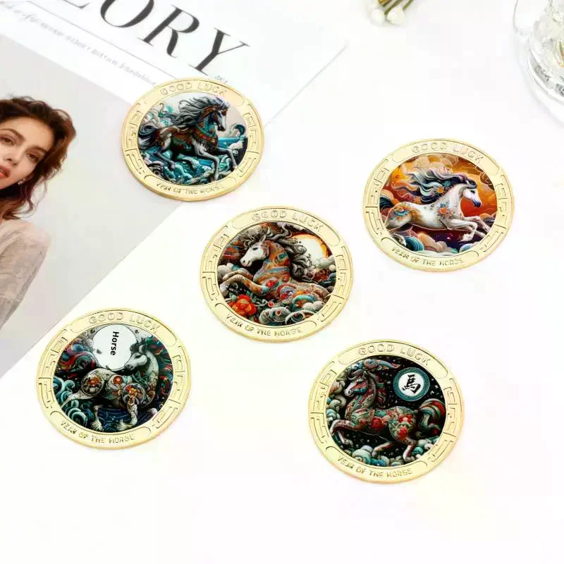 2026-год-лошади-позолоченная-памятная-монета-подарочная-сувенирная-монета-для-успеха-удачи