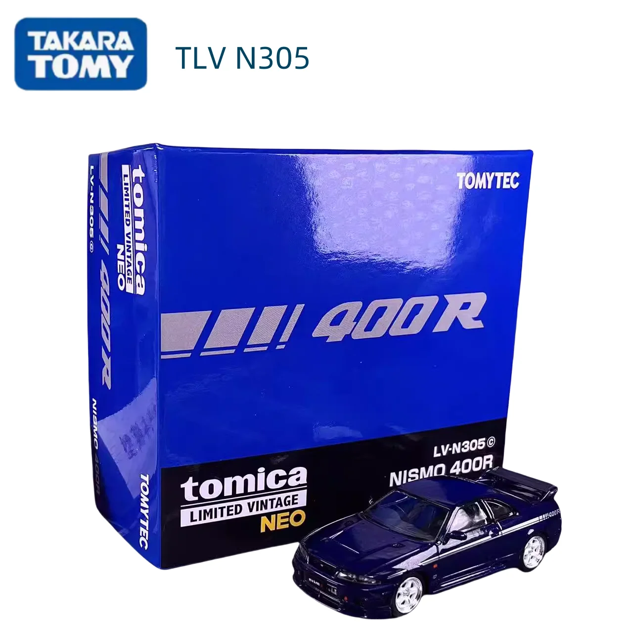 TAKARA TOMY Tomica TLV LV-N305c Nissan MISMO 400R alloy compression shaft model, adult decoration, boy toy, children's  gift