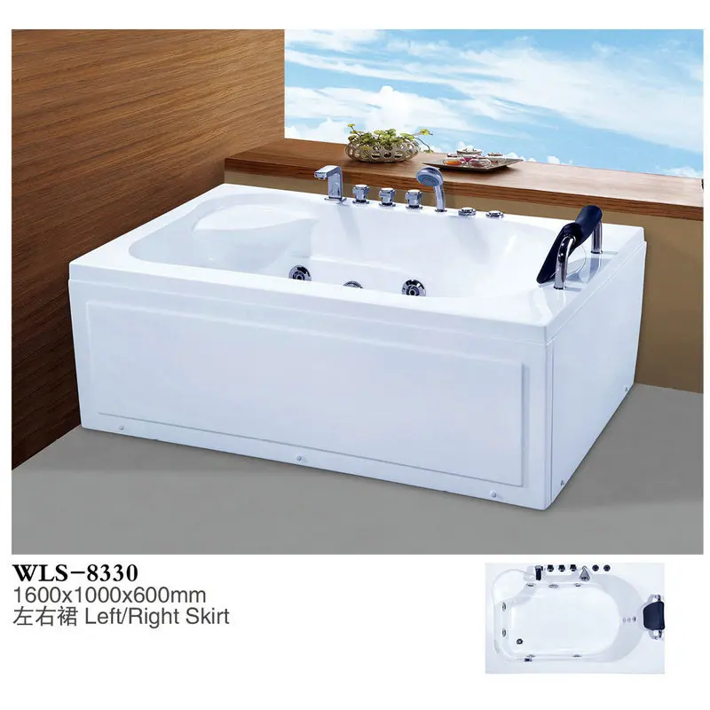 Manufacturer Supply And Delivery Acrylic Bathtub Home Hotel Independent Modern Fashion Massage Cylinder With Pillow 8330
