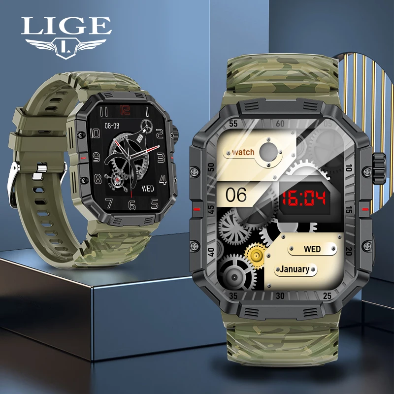 

LIGE Smart Watch 24 Hours Health Sleep Monitoring Sports Fitness Tracker Bluetooth Call Waterproof Clearance Sale Men's Watch