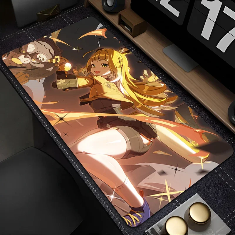 لوحة ماوس أنيمي PC Zenless Zone Zero Ju Fufu لوحة المفاتيح Kawaii Tiger Girl ZZZ سطح المكتب ماوس حصيرة الكمبيوتر المحمول الألعاب لوحة ماوس مطاطية