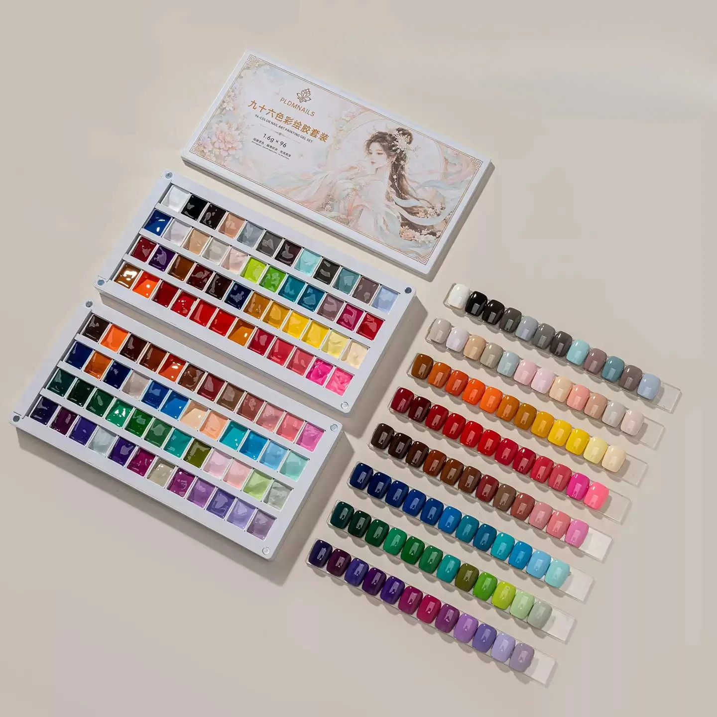 96 Colors Pat Painting Gel Nail Polish Set Blooming Transfer Design UV LED Soak Off Gel Varnishes Gradient Pat Gel Palette Kit