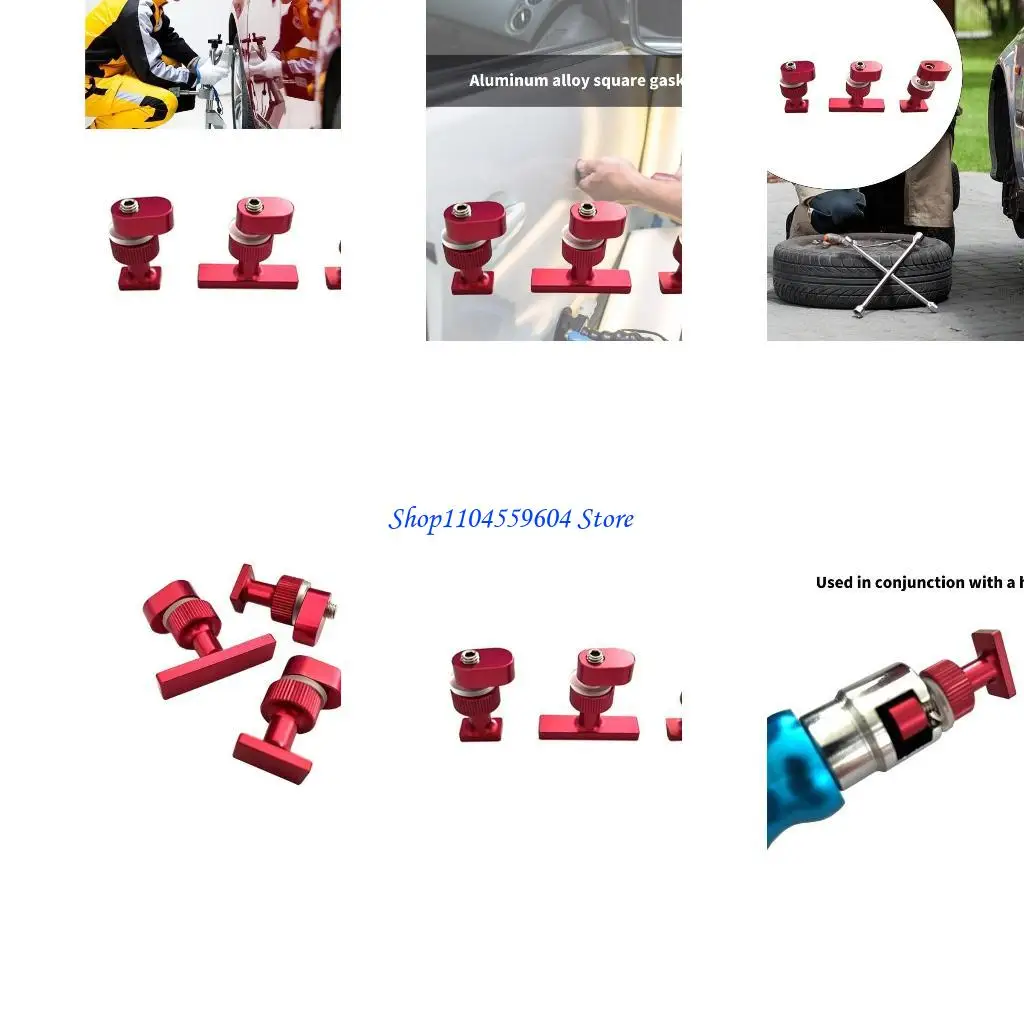

12QM Paint Repair Tool Car Dent Tuleder Heavy Duty Auto Body Dent Demover Pulling Tabs Алюминиевый съемник