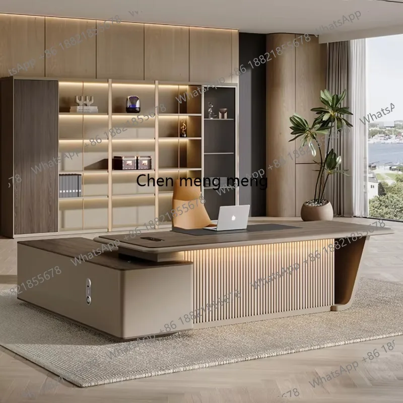 

Designer Aesthetic Office Desk Storage Reception Modern Standing Computer Desk Conference Executive Mesa Escrivaninha Furniture