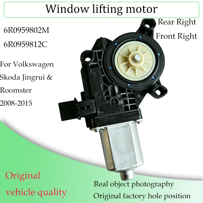 Raamheffermotor 6R0959801M 6R0959811C 6R0959802M 6R0959812C Geschikt voor Volkswagen Skoda Fabia (Jingrui) Roomster 2008-2015