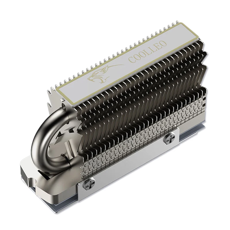 COOLLEO HR-09 M.2 2280 SSD dissipateur thermique entièrement galvanisé soudage par refusion AGHP HeatPipe 2280 NVMe SSD refroidisseur