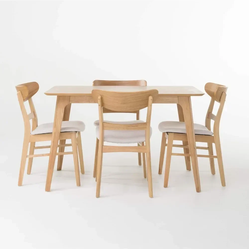 Dining Table Set with 4 Chairs, 5-Pcs Sets, Dining Table Set