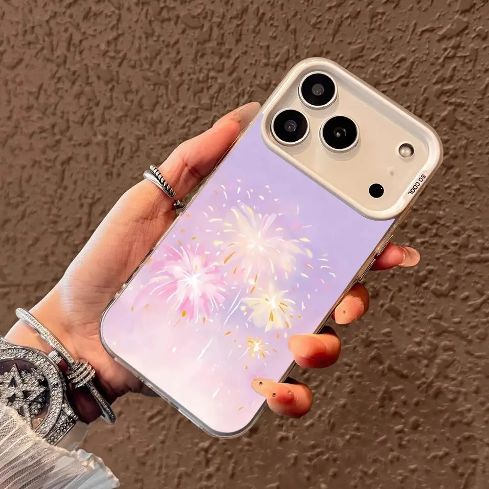 حافظة هاتف بأنماط سلسلة أرجوانية لهاتف iPhone17 16 15 14 13 12 11 Pro/ Max/Plus غطاء خلفي مقاوم للصدمات مضاد للبصمة