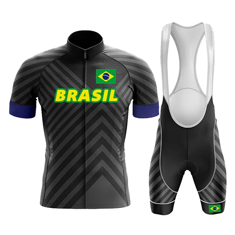 BRAZIL Team 2022 Summer Bike Short Sleeve Cycling Jersey Set MTB Sport Cycling Clothing Bicycle Uniform Roupa Ciclismo Masculino