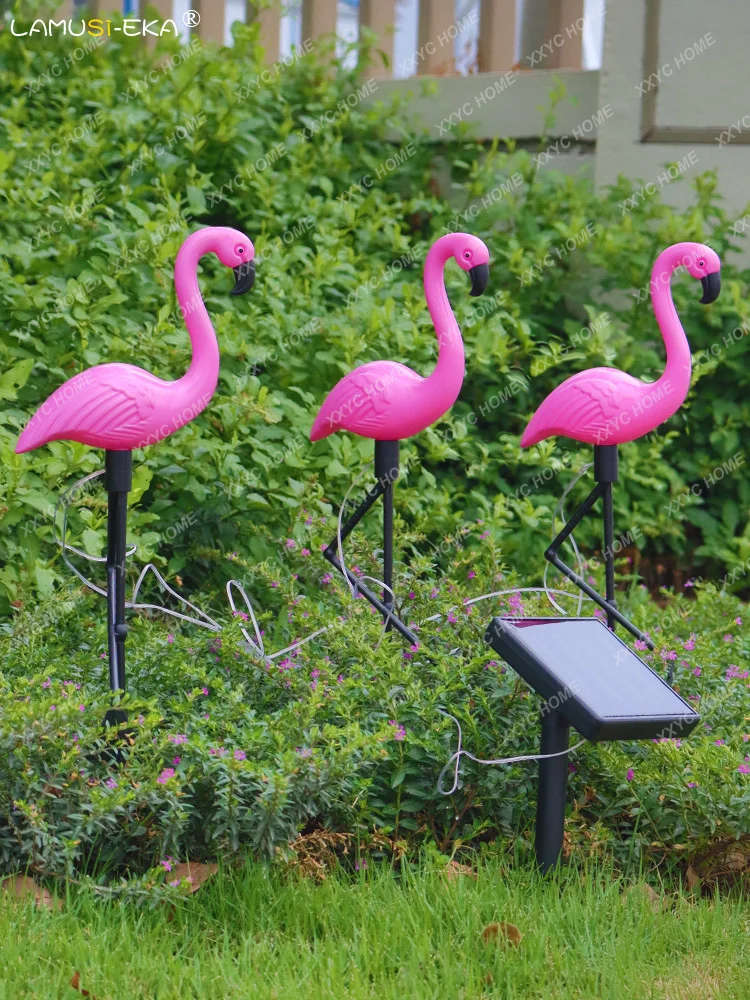 

Solar Flamingo Outdoor Waterproof Garden Lamp Lawn Lamp Landscape Lamp Light Control Led Animal Modeling Decorative Lamp