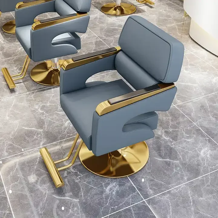 

Reclining Hair Salon Barber Chair With Stand for Feet Beauty Salon Furniture Set Hairdressing