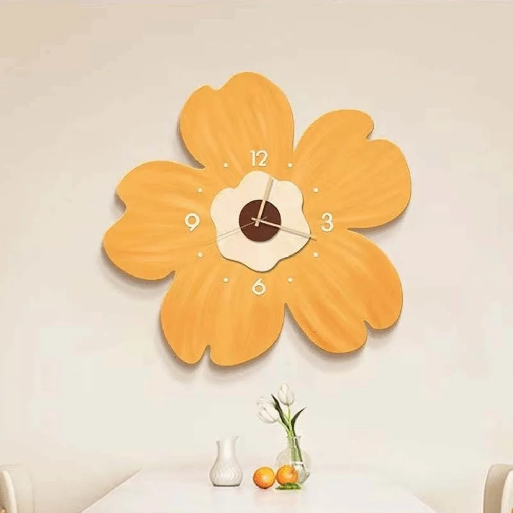 

Fashion 30cm Flower Creative Clock Modern Artistic Simple Wall Clock Cartoon Slient Decor Home Clock Bedroom