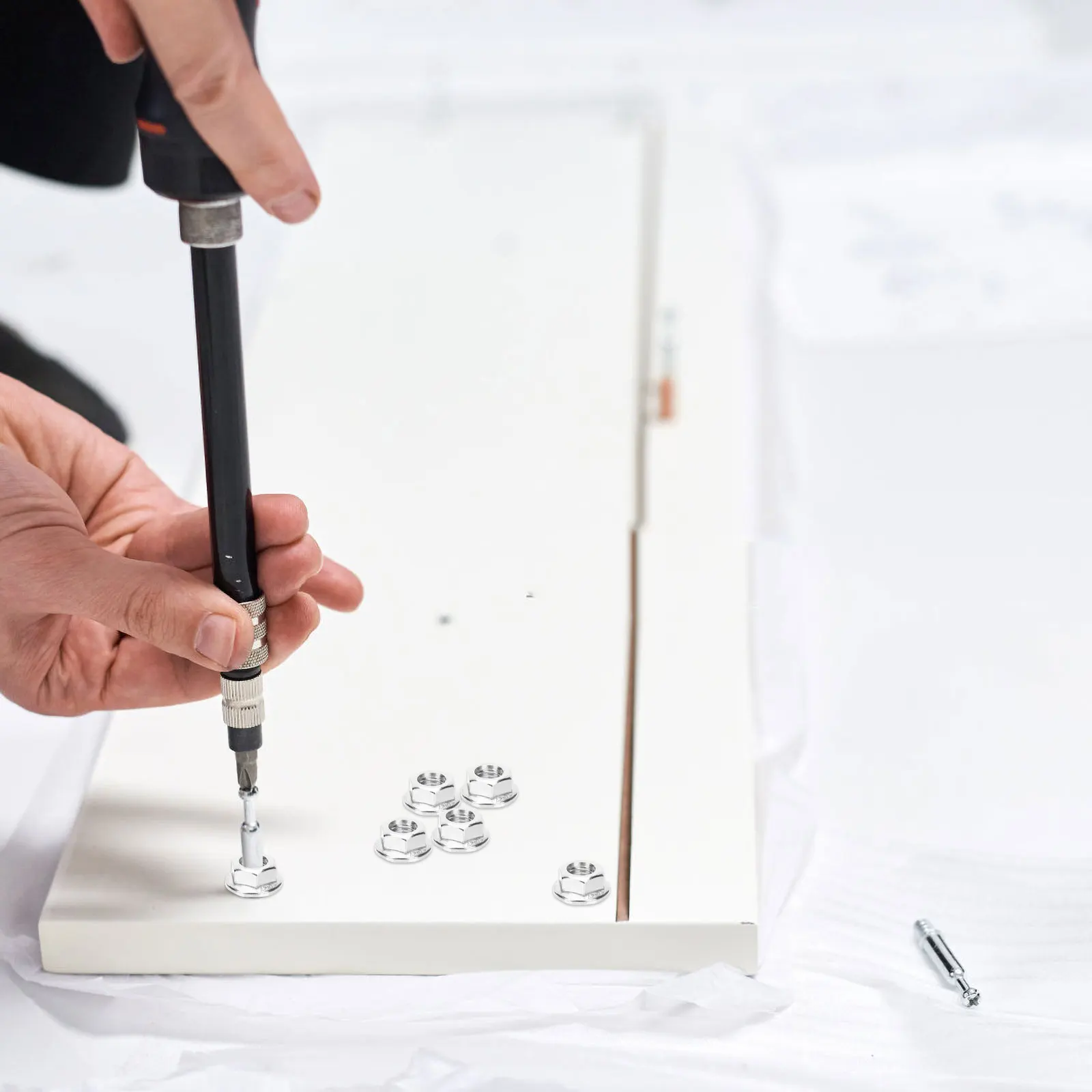 10 Pcs Flange Nut Stainless Steel Serrated M8 Nut Lock Nuts High Grade 304 Anti Rust Temperature Resistant Oxidation