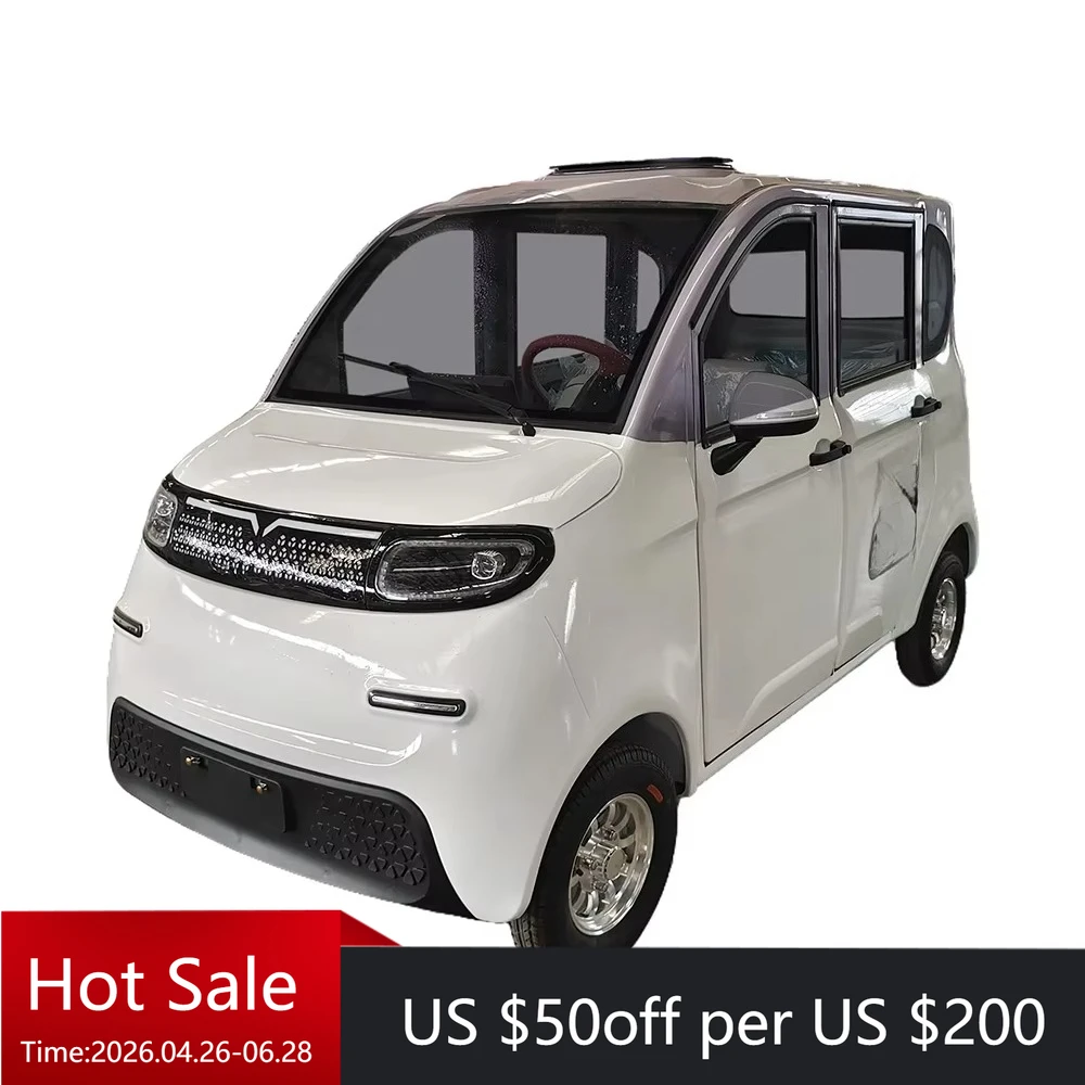 

four-wheeled electric vehicle, roadside music 4-seat electric mini car, autonomous vehicle