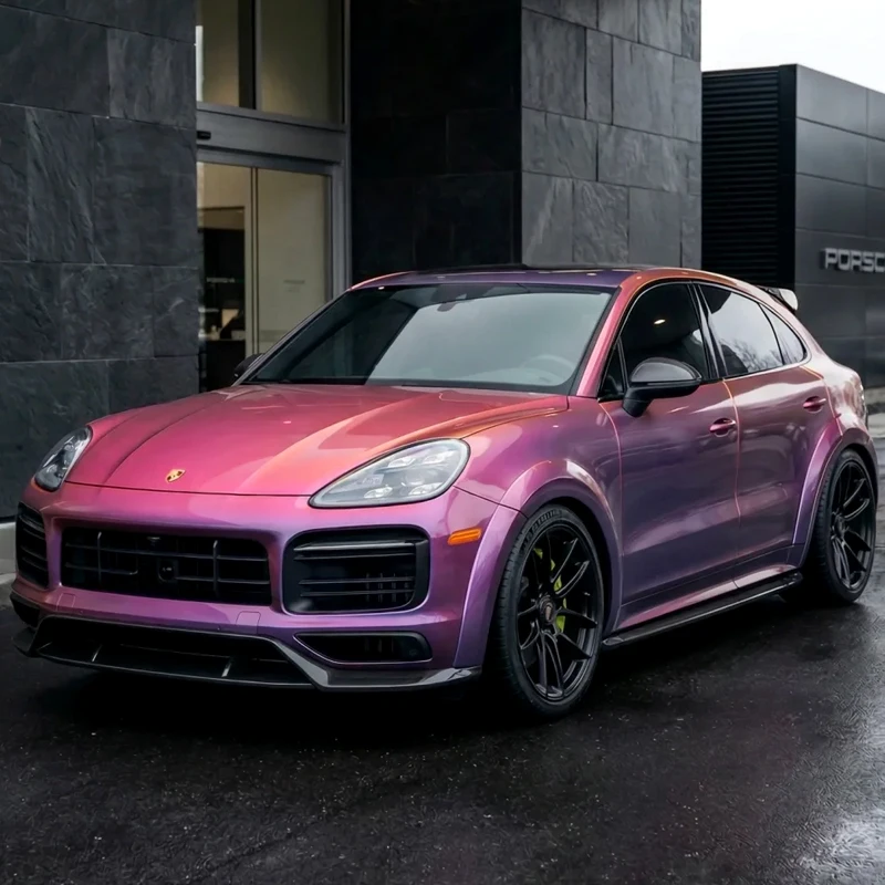 Wholesale PET Aurora Rainbow Iridescent Phantom Chameleon Car Wrap Vinyl Color Shift Bubble Free Air Release Film