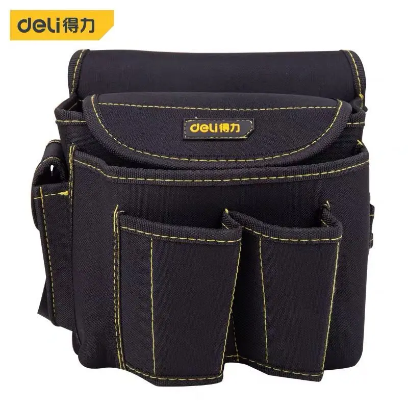 DELI Canvas Tools Bag Waist Pack Waterproof Storage Pouch Professional Wear-resisting Working Bag Carpentry Tool Bag