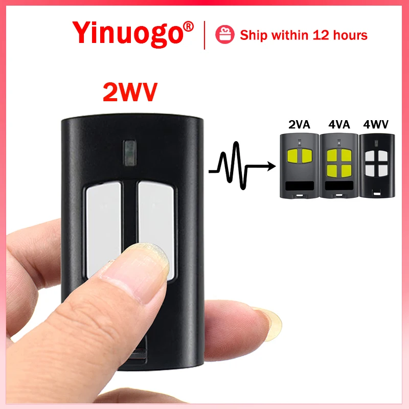 For TO.GO 2WV 4WV 2VA 4VA VA WV Gate Remote Control 433.92MHz Rolling Code Garage Door Command Hand Transmitter