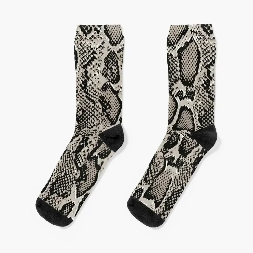 Python skin,Snake pattern Socks loose Hiking boots Thermal man winter Argentina Male Socks Women's