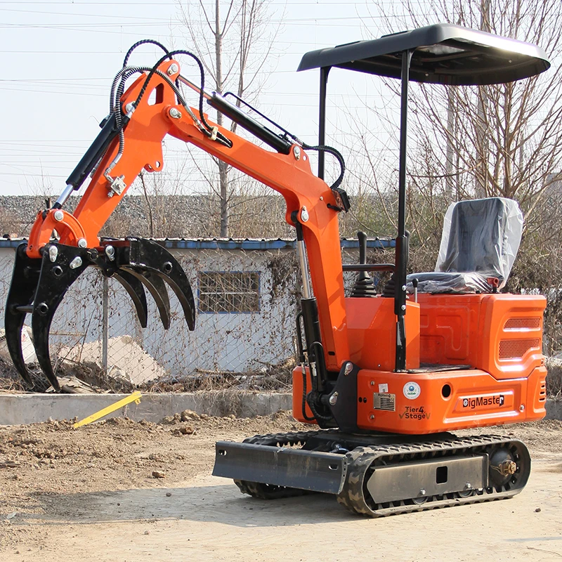 Новый 1-тонный небольшой экскаватор, металлическое захватывающее ведро, аксессуар из марганцевой стали, используется для фермерских садов и дворов, в наличии в США.