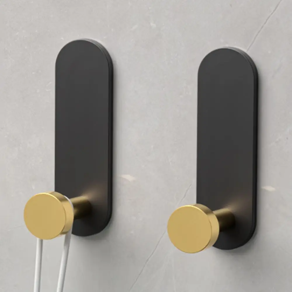 2PCS/Set High Quality Storage Organizer Free-Punching Robe Hook Towel Racks Wall Hanger Shower Hook