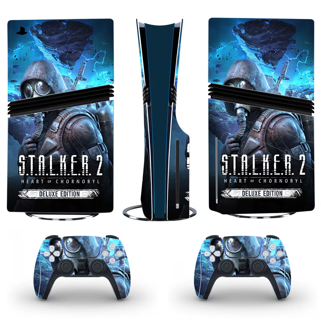 adesivo-de-vinil-stalker-2-para-ps5-pro-console-e-2-controles--capa-protetora-para-console-e-controles-ps5-pro