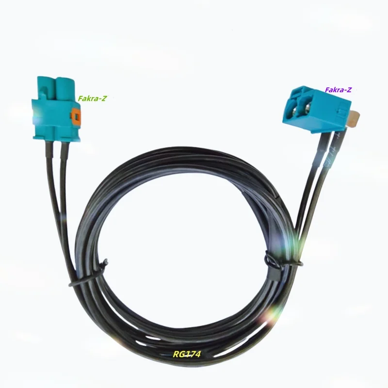 

RF components for new energy vehicles Car GPS navigation antenna cable 500 mm Fakra Female bend seat to male needle