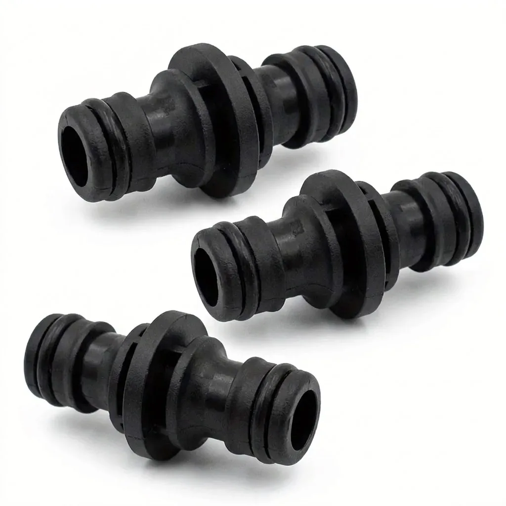 Double Male Garden Hose Connector 16mm Plastic Hose Joiner for Water Gun Gardening Car Washing Strong and Leak Proof Design
