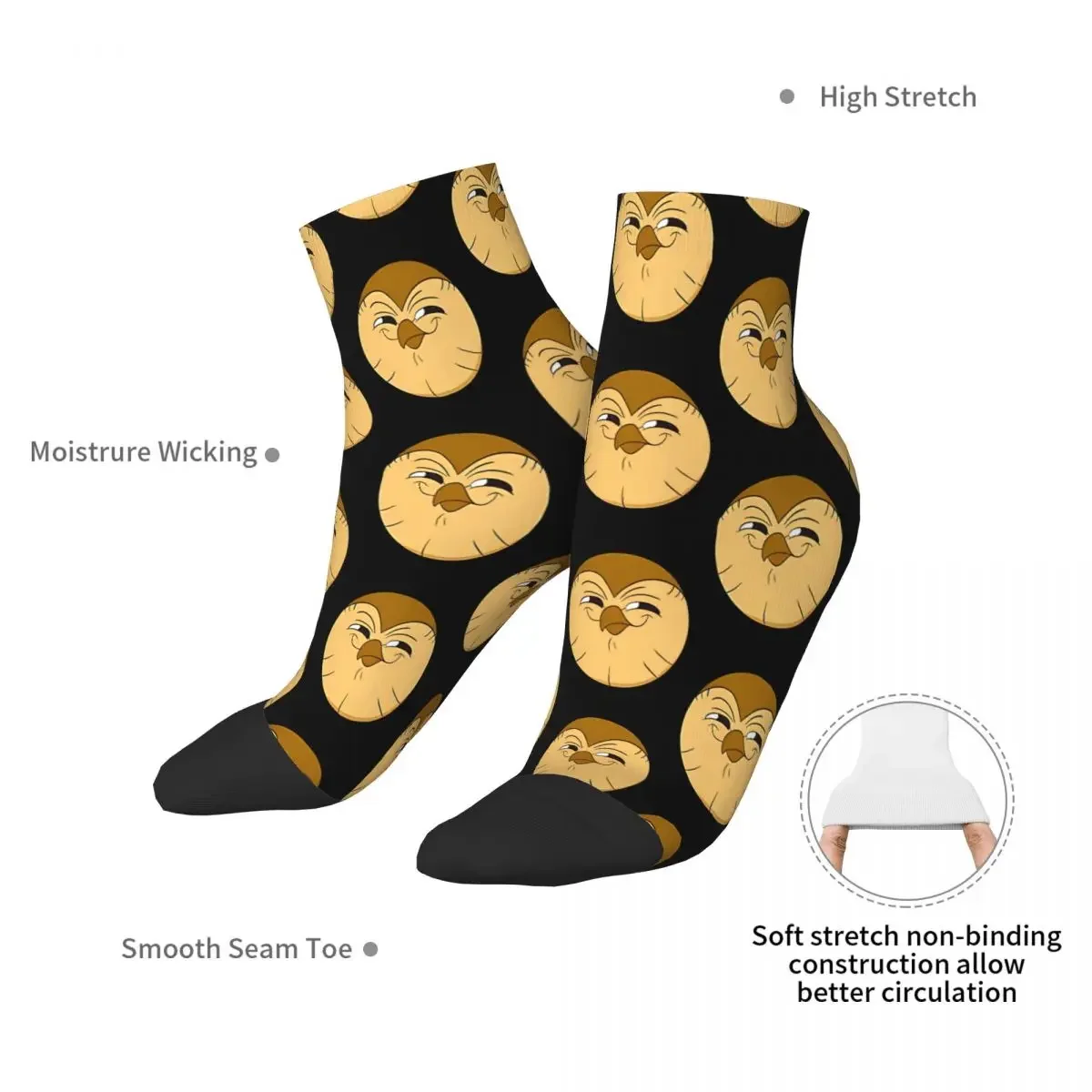 The Owl House Mischievous Hooty Ankle Socks Male Mens Women Summer Stockings Printed