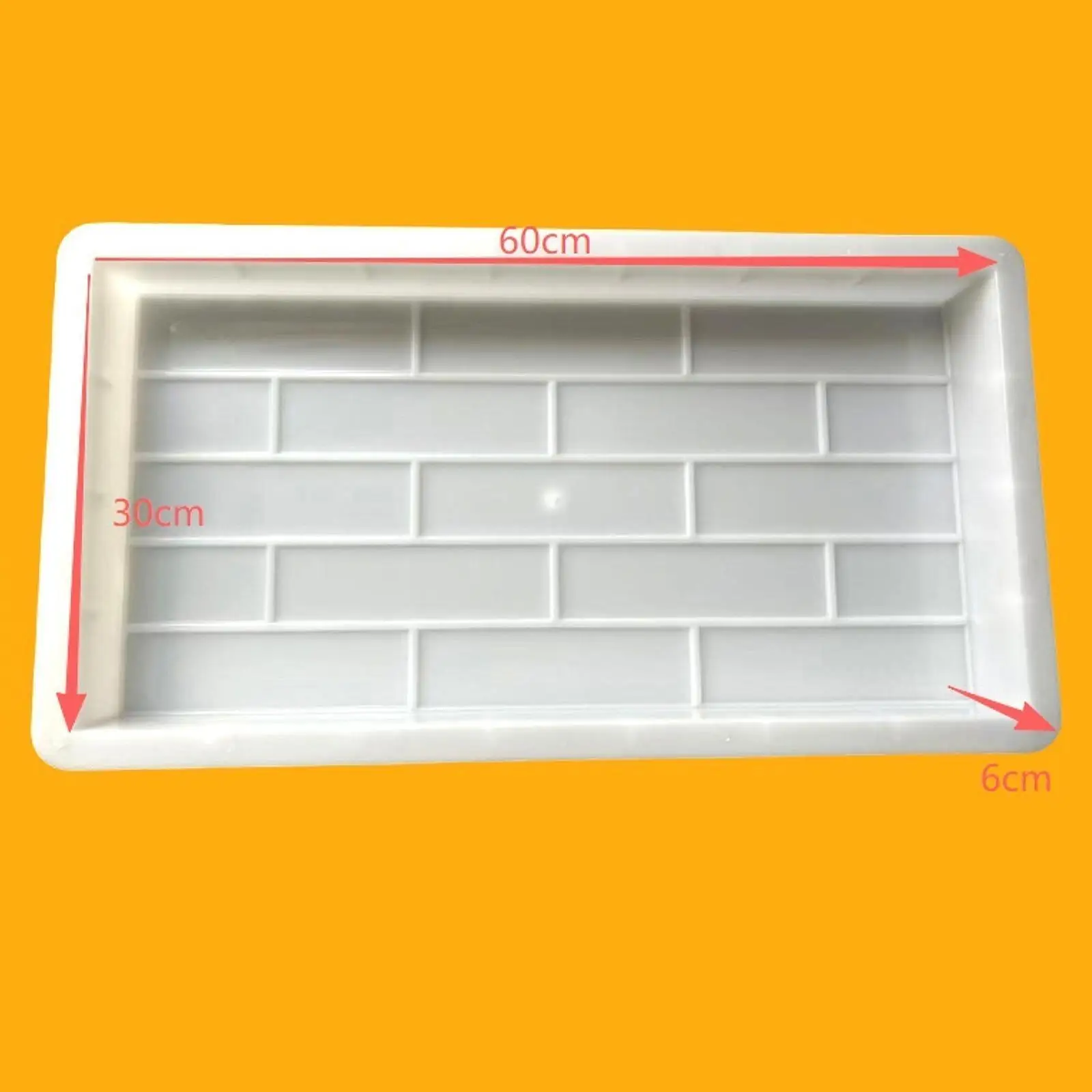 Concrete Brick Mould PP Plastic Rectangular Paving Mold Path Maker DIY Reusable Garden Walkway Form
