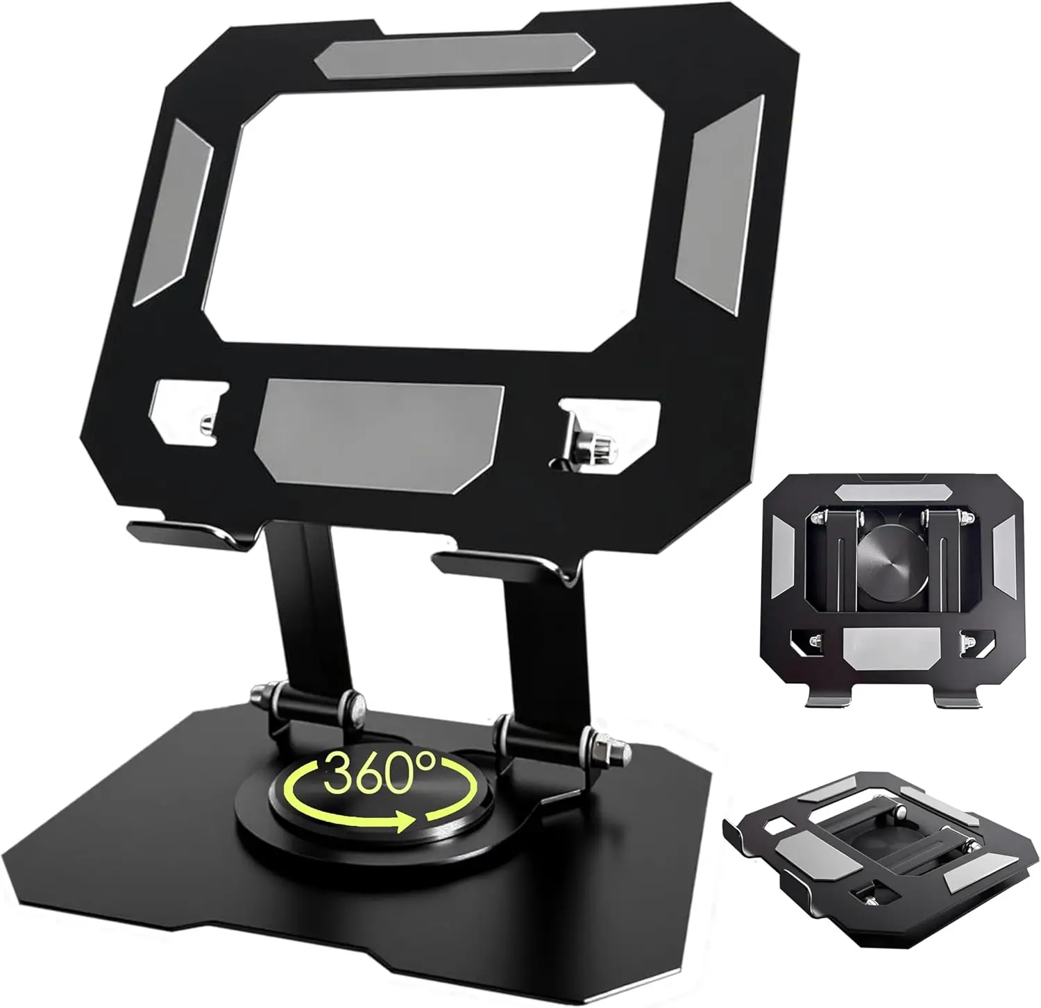 Soporte Giratorio para Tablet, Base Giratoria de 360°, Soporte Ajustable para Dibujar, Compatible con iPad/Air/Mini y Má
