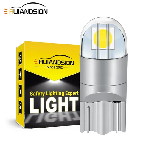 Imagen 1 del producto 4/10 Uds Ruiandsion T10 194 W5W bombillas LED 3030 2SMD Canbus lámpara de matrícula de coche cúpula lectura DRL estilo bombilla 6000K 4300K 6V 12V 24V