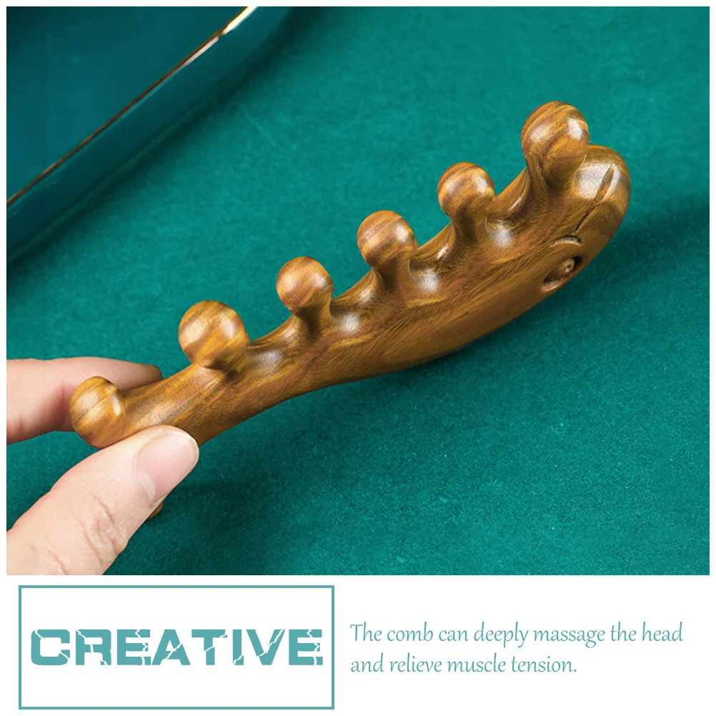 

Расческа для волос из сандалового дерева, удобная массажная расческа, массажер для головы, головы, меридиан, инструмент для стимуляции кровообращения, парикмахерский инструмент