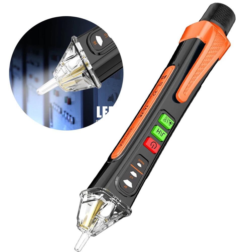 

Non-Contact Voltage Detector Electrical Pen AC Voltage Tester Smart Breakpoint Finder 12-1000V Buzzer Alarm With Flashlight