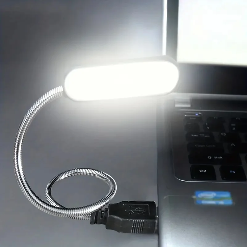 1pc Mini USB LED Lamp With Flexible Arm Portable LED Reading Light Eye-Protection Energy-Saving Mini Night Light Laptop Desktop